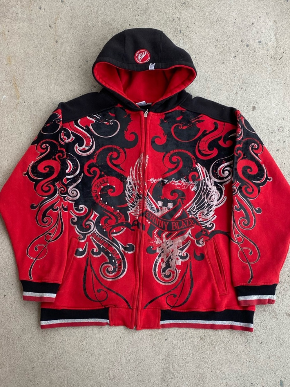 2000s Jesse Pinkman Johnny Blaze AOP Zip-Up Hoodie